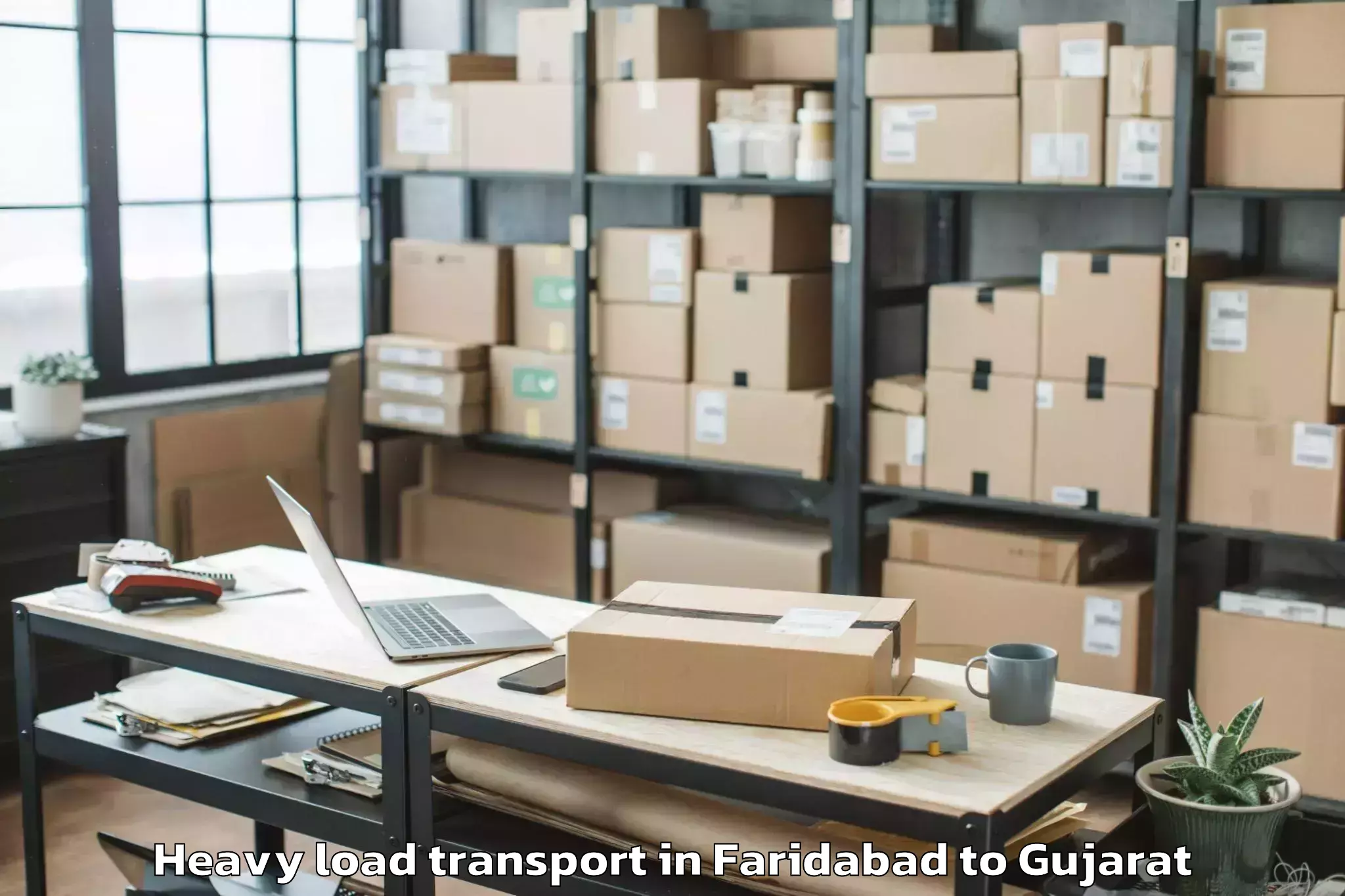 Easy Faridabad to Bedi Heavy Load Transport Booking